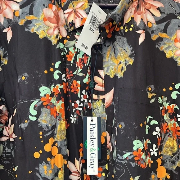 Paisley & Gray Floral Men's Shirt - Multicolor - Picture 2 of 3